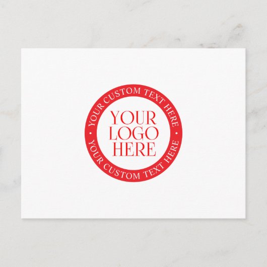 ロゴまたはその他の画像 | クリスマスホワイトとレッド ポストカード (正面)