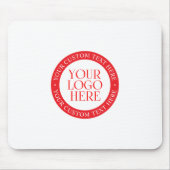 ロゴまたはその他の画像 | クリスマスホワイトとレッド マウスパッド (正面)