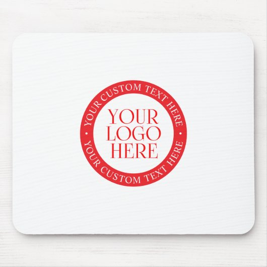 ロゴまたはその他の画像 | クリスマスホワイトとレッド マウスパッド (正面)