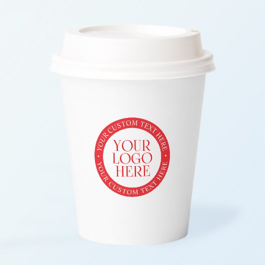 ロゴまたはその他の画像 | クリスマスホワイトとレッド 紙コップ