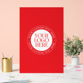 ロゴまたはその他の画像 | クリスマスレッド&ホワイト アクリルサイン