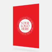 ロゴまたはその他の画像 | クリスマスレッド&ホワイト アクリルサイン (傾斜)