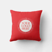 ロゴまたはその他の画像 | クリスマスレッド&ホワイト クッション (裏面)