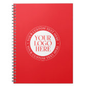 ロゴまたはその他の画像 | クリスマスレッド&ホワイト ノートブック (正面)