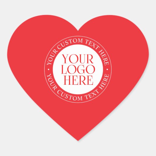 ロゴまたはその他の画像 | クリスマスレッド&ホワイト ハートシール (正面)