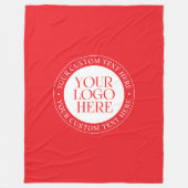 ロゴまたはその他の画像 | クリスマスレッド&ホワイト フリースブランケット (正面)