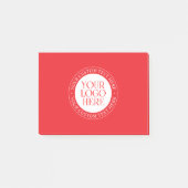 ロゴまたはその他の画像 | クリスマスレッド&ホワイト ポストイット (正面)