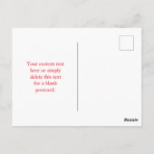 ロゴまたはその他の画像 | クリスマスレッド&ホワイト ポストカード (裏面)