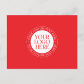 ロゴまたはその他の画像 | クリスマスレッド&ホワイト ポストカード (正面)