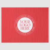 ロゴまたはその他の画像 | クリスマスレッド&ホワイト 薄葉紙 (正面)