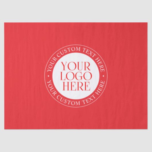 ロゴまたはその他の画像 | クリスマスレッド&ホワイト 薄葉紙 (正面)