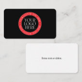 ロゴまたはその他の画像 | 黒赤と白 エンクロージャーカード (正面/裏面)