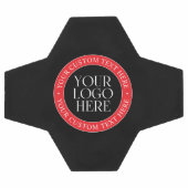 ロゴまたはその他の画像 | 黒赤と白 サッカーボール (フラット)