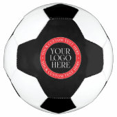 ロゴまたはその他の画像 | 黒赤と白 サッカーボール (正面)