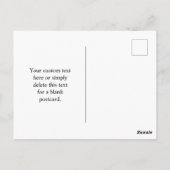 ロゴまたはその他の画像 | 黒赤と白 ポストカード (裏面)