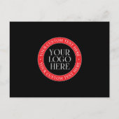 ロゴまたはその他の画像 | 黒赤と白 ポストカード (正面)