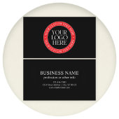 ロゴまたはその他の画像 | 黒赤と白 名刺