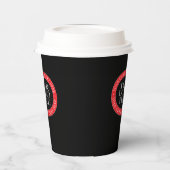 ロゴまたはその他の画像 | 黒赤と白 紙コップ (左)