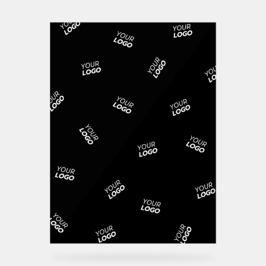 ロゴまたはアップロードされたイメージ | 散乱パターン アクリルサイン (正面)