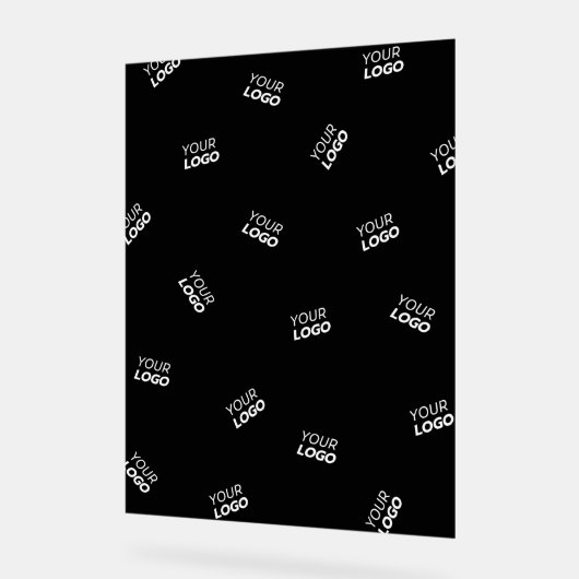 ロゴまたはアップロードされたイメージ | 散乱パターン アクリルサイン (傾斜)