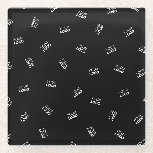 ロゴまたはアップロードされたイメージ | 散乱パターン ガラスコースター (正面)