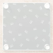 ロゴまたはアップロードされたイメージ | 散乱パターン ガラスコースター (裏面)