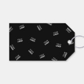 ロゴまたはアップロードされたイメージ | 散乱パターン ギフトタグ (正面(横))