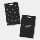 ロゴまたはアップロードされたイメージ | 散乱パターン バッジ (Front & Back)