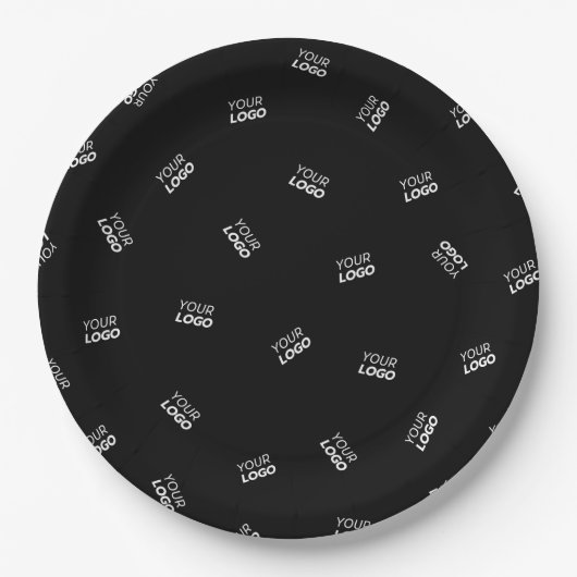 ロゴまたはアップロードされたイメージ | 散乱パターン ペーパープレート (正面)