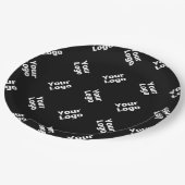 ロゴまたはアップロードされたイメージ | 散乱パターン ペーパープレート (アングル)