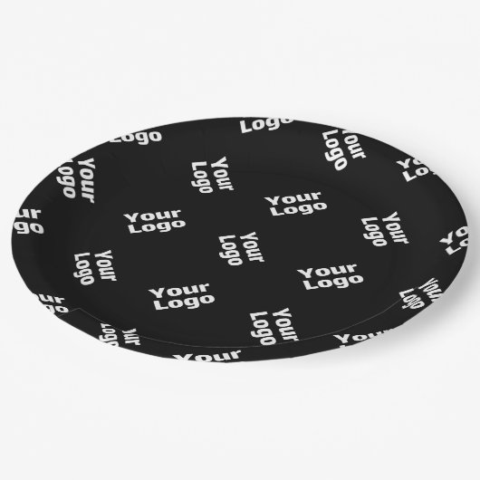 ロゴまたはアップロードされたイメージ | 散乱パターン ペーパープレート (アングル)