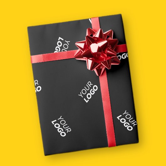 ロゴまたはアップロードされたイメージ | 散乱パターン ラッピングペーパー