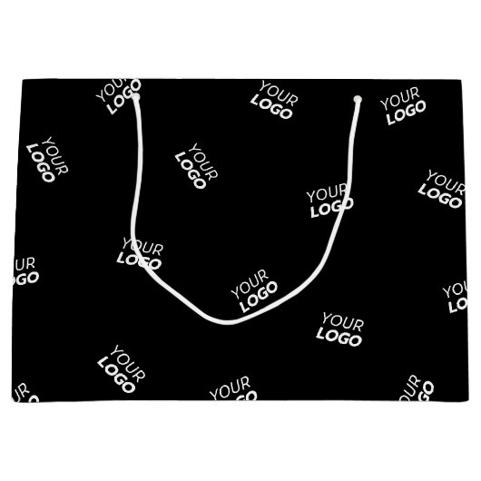 ロゴまたはアップロードされたイメージ | 散乱パターン ラージペーパーバッグ (正面)