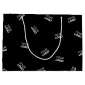 ロゴまたはアップロードされたイメージ | 散乱パターン ラージペーパーバッグ (裏面)