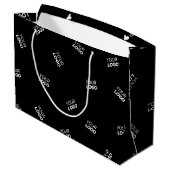 ロゴまたはアップロードされたイメージ | 散乱パターン ラージペーパーバッグ (裏面アングル)