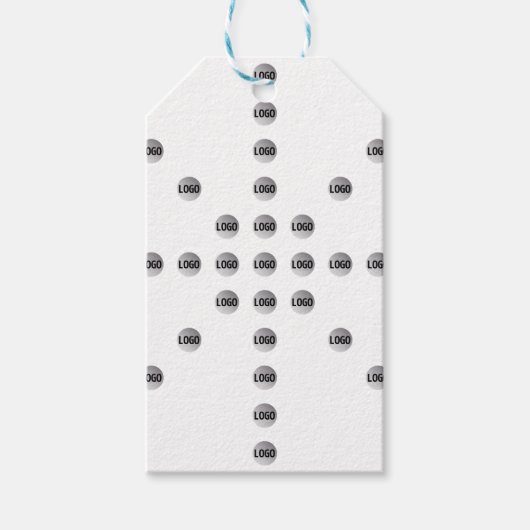 ロゴまたはアップロードされた画像 | 星型 ギフトタグ (正面)