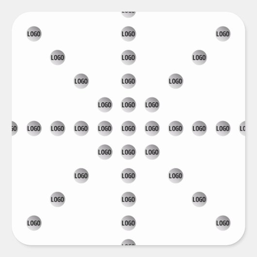 ロゴまたはアップロードされた画像 | 星型 スクエアシール (正面)