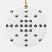 ロゴまたはアップロードされた画像 | 星型 セラミックオーナメント (正面)