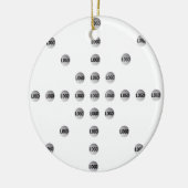 ロゴまたはアップロードされた画像 | 星型 セラミックオーナメント (左)