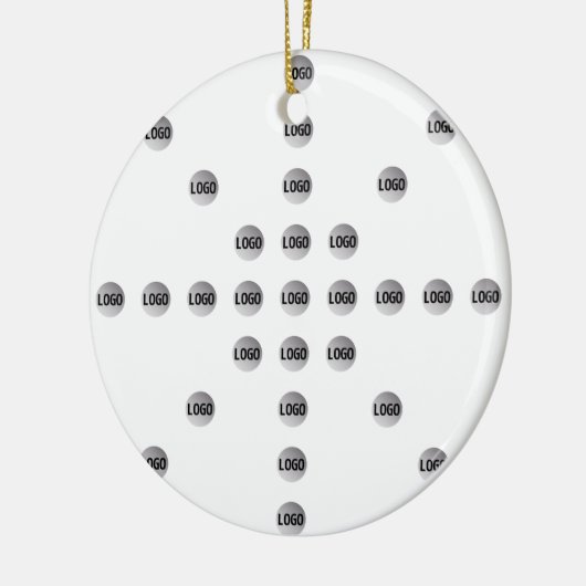 ロゴまたはアップロードされた画像 | 星型 セラミックオーナメント (左)