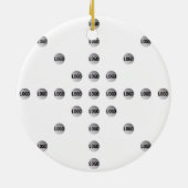 ロゴまたはアップロードされた画像 | 星型 セラミックオーナメント (裏面)