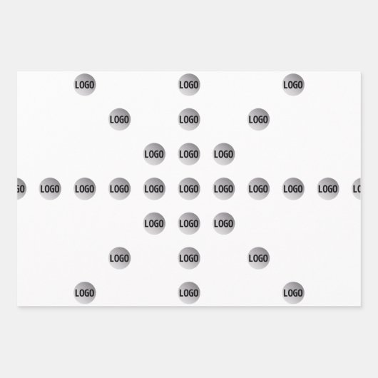 ロゴまたはアップロードされた画像 | 星型 ラッピングペーパーシート (正面3)