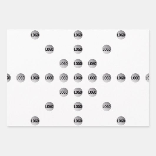 ロゴまたはアップロードされた画像 | 星型 ラッピングペーパーシート (正面)