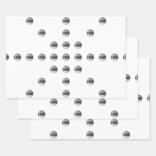 ロゴまたはアップロードされた画像 | 星型 ラッピングペーパーシート (セット)