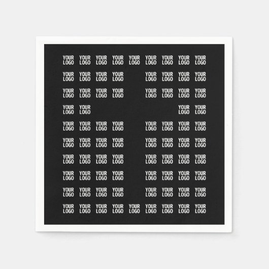 ロゴまたはアップロードしたイメージ | クロスパターン スタンダードカクテルナプキン (正面)