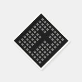 ロゴまたはアップロードしたイメージ | クロスパターン スタンダードカクテルナプキン (角)