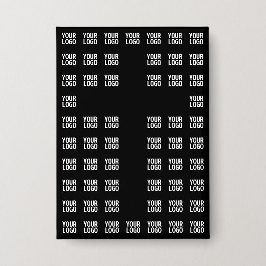 ロゴまたはアップロードしたイメージ | クロスパターン 缶バッジ (正面)