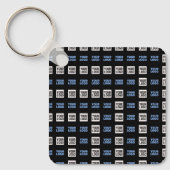 ロゴまたはアップロードしたイメージ | 幾何学的パターン キーホルダー (正面)