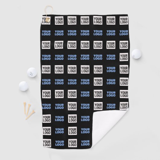 ロゴまたはアップロードしたイメージ | 幾何学的パターン ゴルフタオル (インサイチュ)