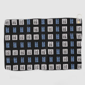 ロゴまたはアップロードしたイメージ | 幾何学的パターン ゴルフタオル (横)